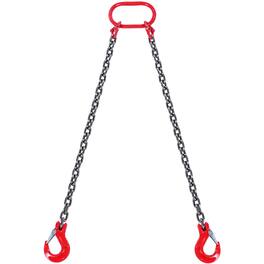 VEVOR - Chain Sling, 5/16 inch x 5 ft Lifting Chains with Hooks, G80 Engine Chain Hoist Lifts - Black + Red