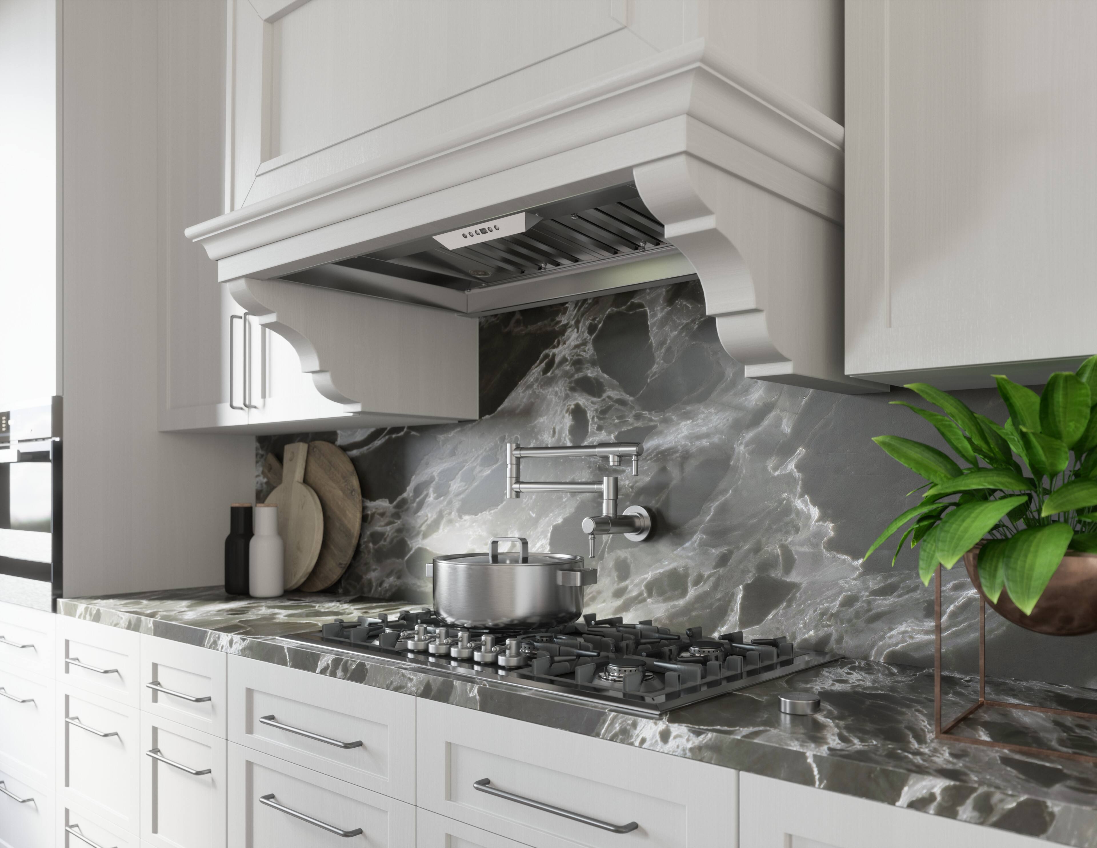 Alt View 12. Zephyr - Tornado II 29 in. External Range Hood with light - Stainless Steel.