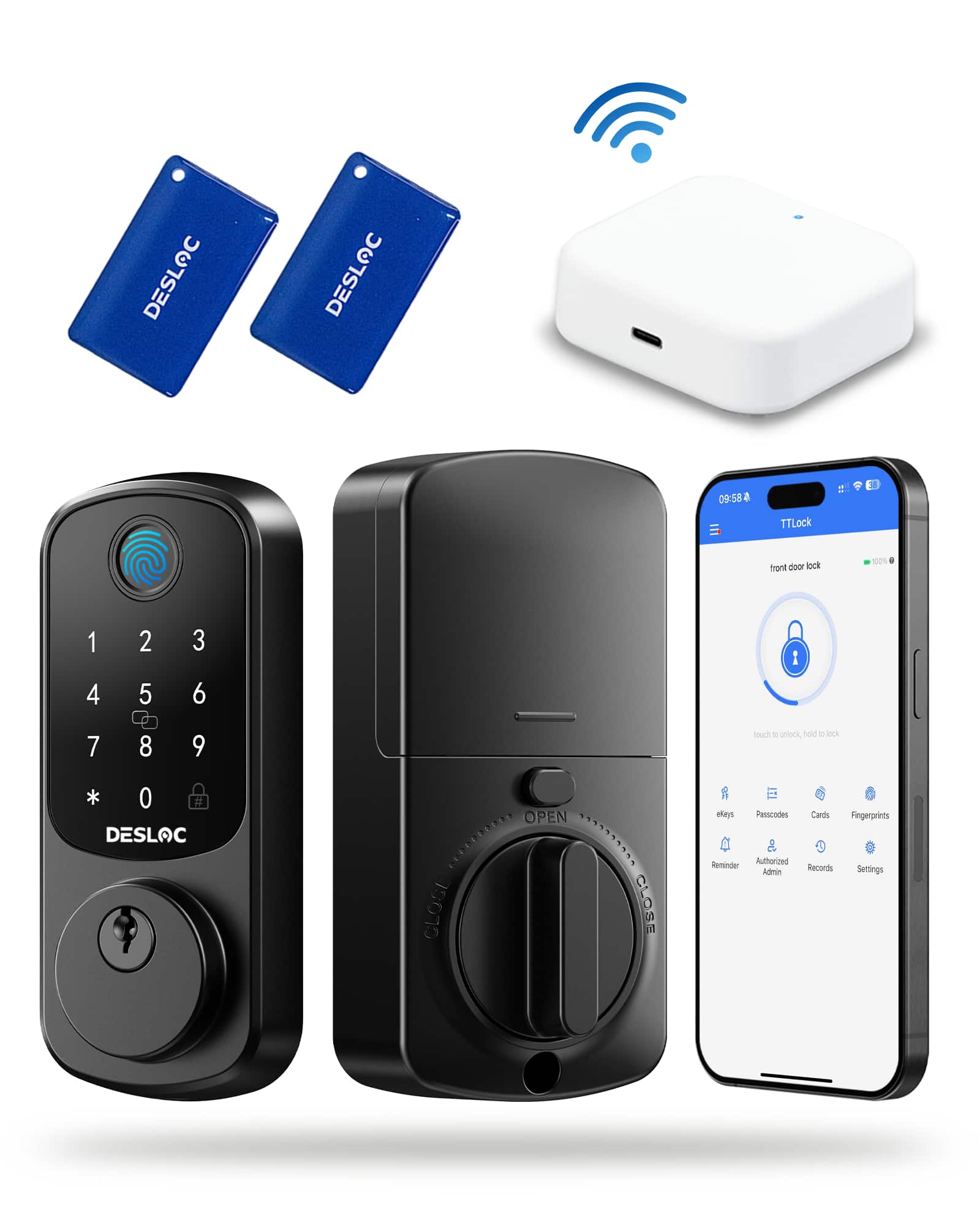 DESLOC - B200WiFi-Version Smart Lock - Black