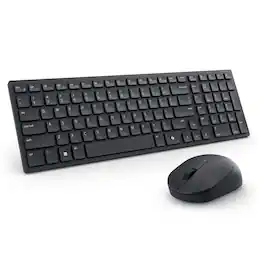 Dell - KM555 Silent Keyboard & Mouse Combo - 18 Programmable Keys, Dual-Mode, Adjustable DPI, 3-Year Warranty - Black