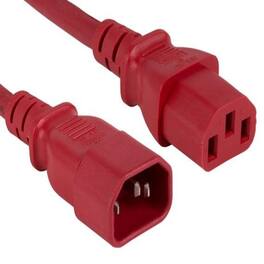 Sanoxy - Cables and Adapters; 4ft 18 AWG Computer Power Extension Cord IEC320 C13 to IEC320 C14 - Red