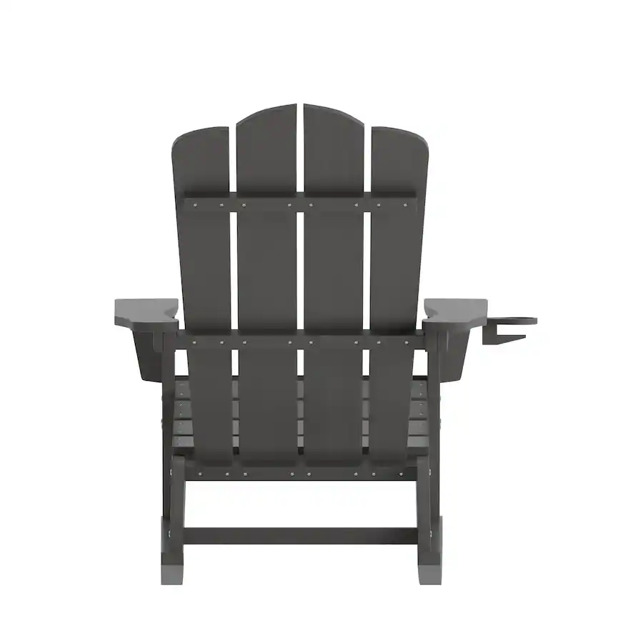 Single Rounded Flash Card Template Flash Furniture Newport Adirondack Rocking Chair with Cup Holder ...