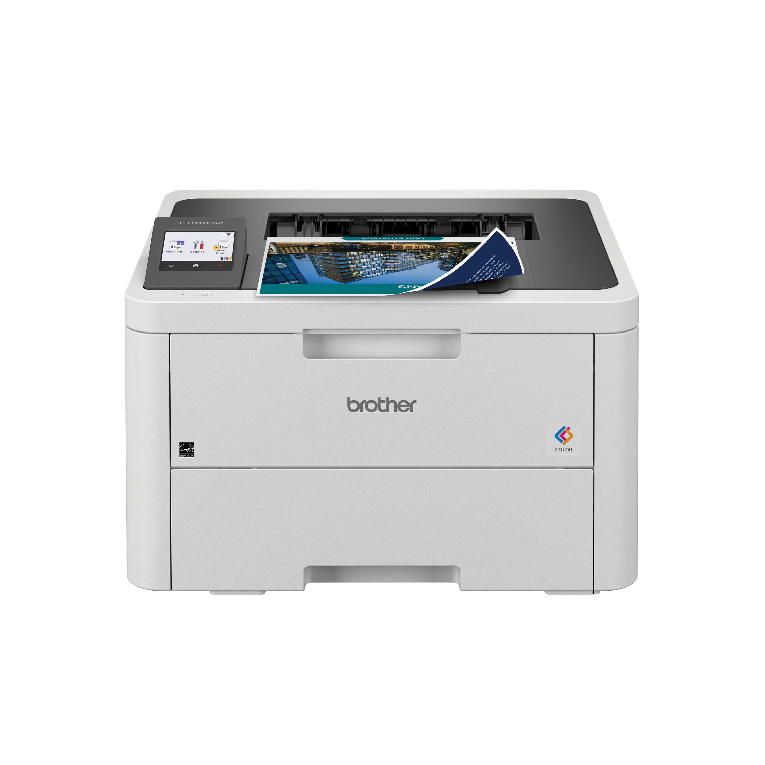 Front. Brother - HL-L3280CDW Wireless Digital Color Printer with Laser Quality Output , Great for Home Offices - White.