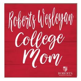 Jardine - Roberts Wesleyan Redhawks 10" x 10" Mom Plaque - Black