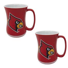Indigo Falls - Louisville Cardinals 16oz. Sculpted Barista Mug Two-Pack - White