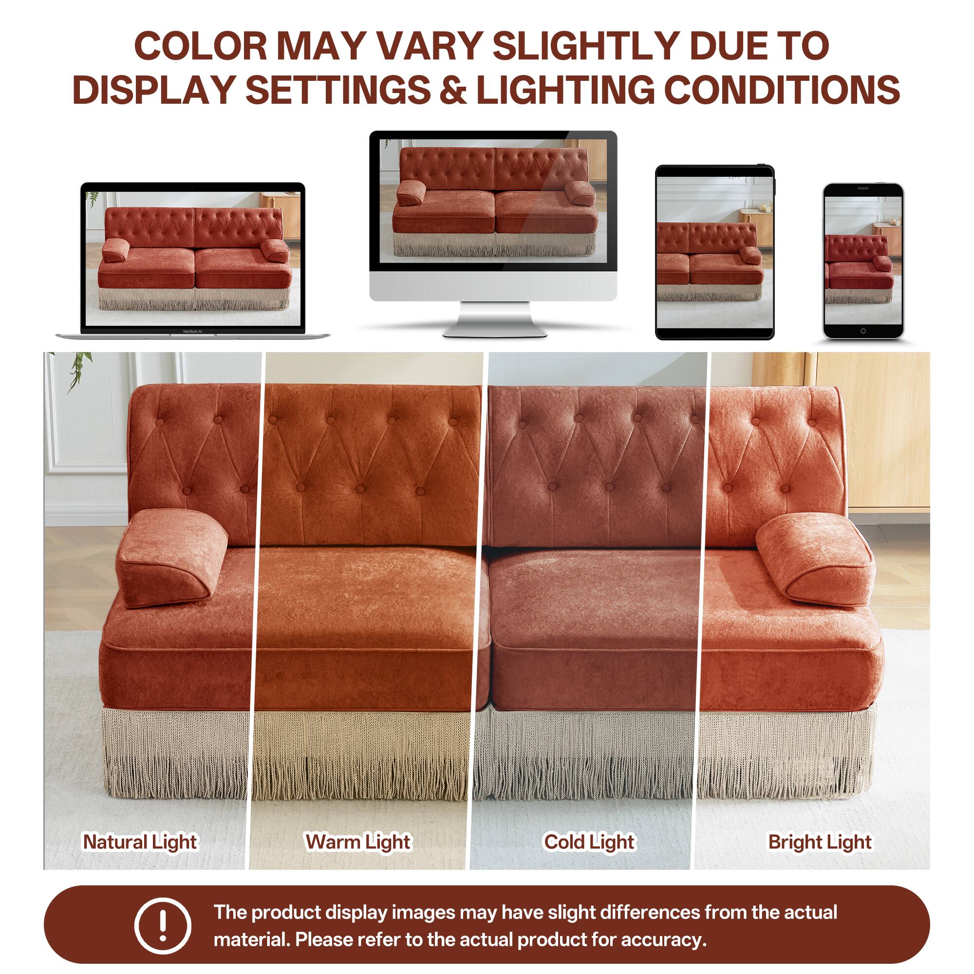 COLOR MAY VARY SLIGHTLY DUE TO DISPLAY SETTINGS & LIGHTING CONDITIONS

Natural Light Warm Light Cold Light Bright Light

The product display images may have slight differences from the actual material. Please refer to the actual product for accuracy.