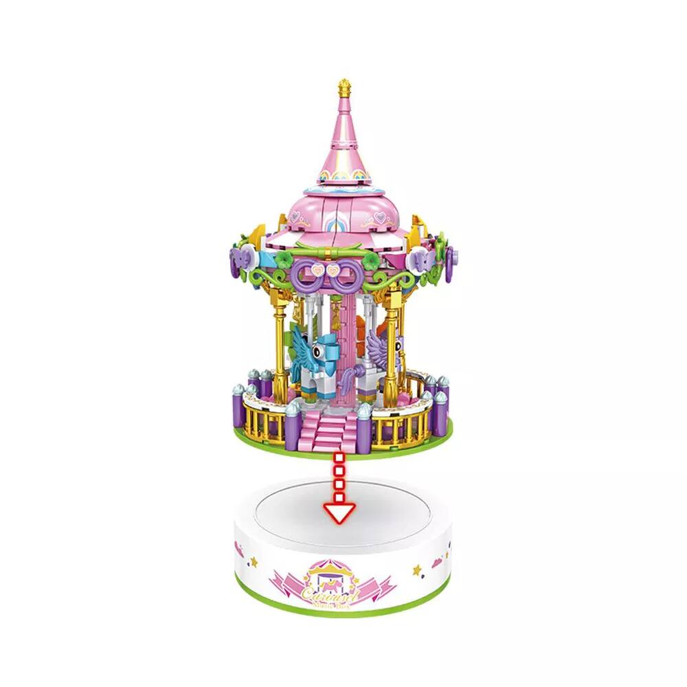 Alt View 3. Contixo - Contixo Carousel Music Box & Building Block Set.
