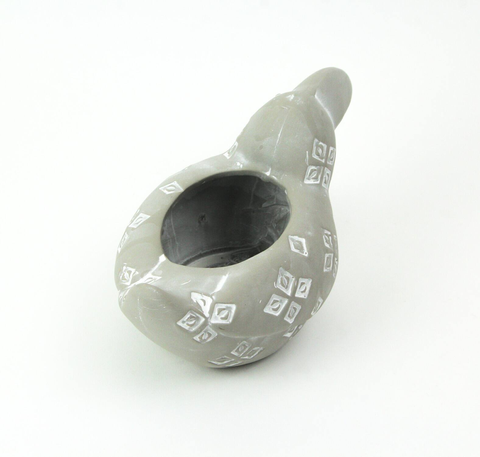 Alt View 2. Napco - Southwestern Style Gray Terracotta Toucan Planter Pot 4.75 Inches High - Grey.