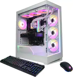 CyberPowerPC - Gaming Desktop - Intel Core i9-14900KF - NVIDIA GeForce RTX 5070 12GB - 32GB DDR5 - 1TB PCIe 4.0 SSD - White - Front_Zoom