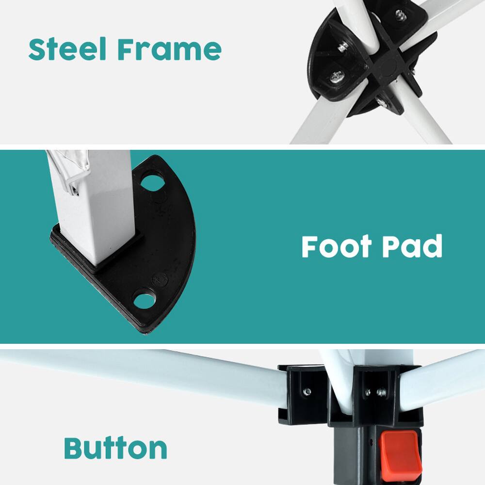 Steel Frame  
Foot Pad  
Button