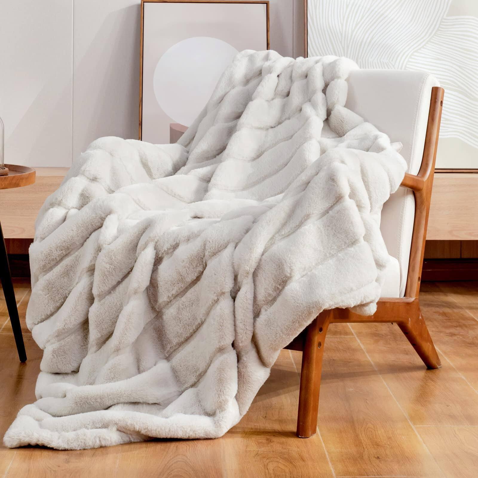 Stripe - Beige Throw(50" x 60")