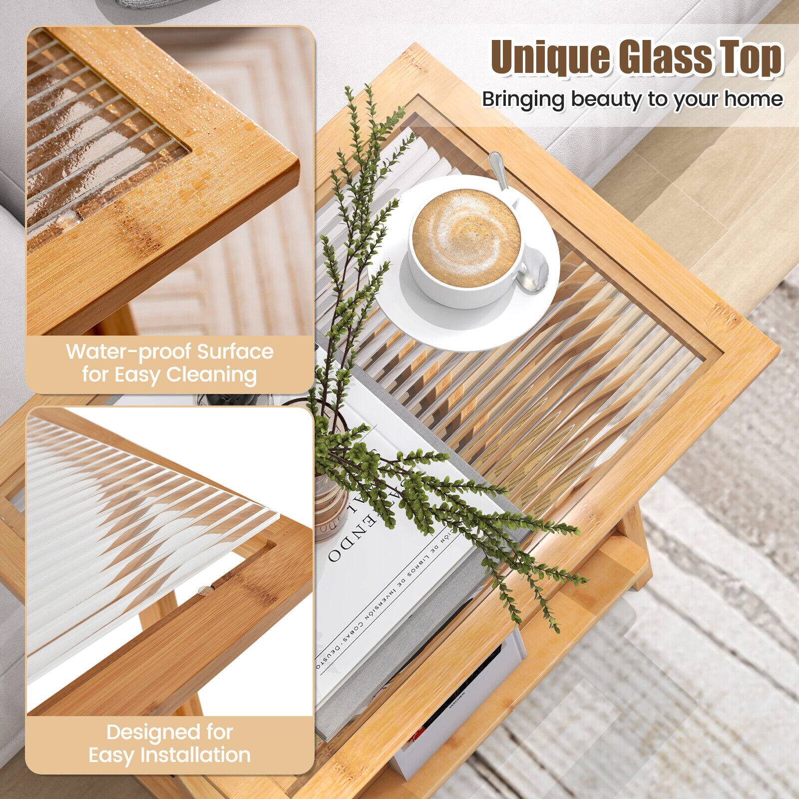 Unique Glass Top Bringing beauty to your home
Water-proof Surface for Easy Cleaning
Designed for Easy Installation