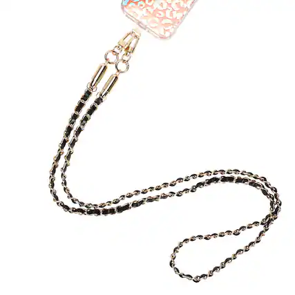 Front. Mybat Pro - MyBat Pro Atelier Series 4.2FT Crossbody Strap + USB-C Charging Cable - Black / Gold - Gold.