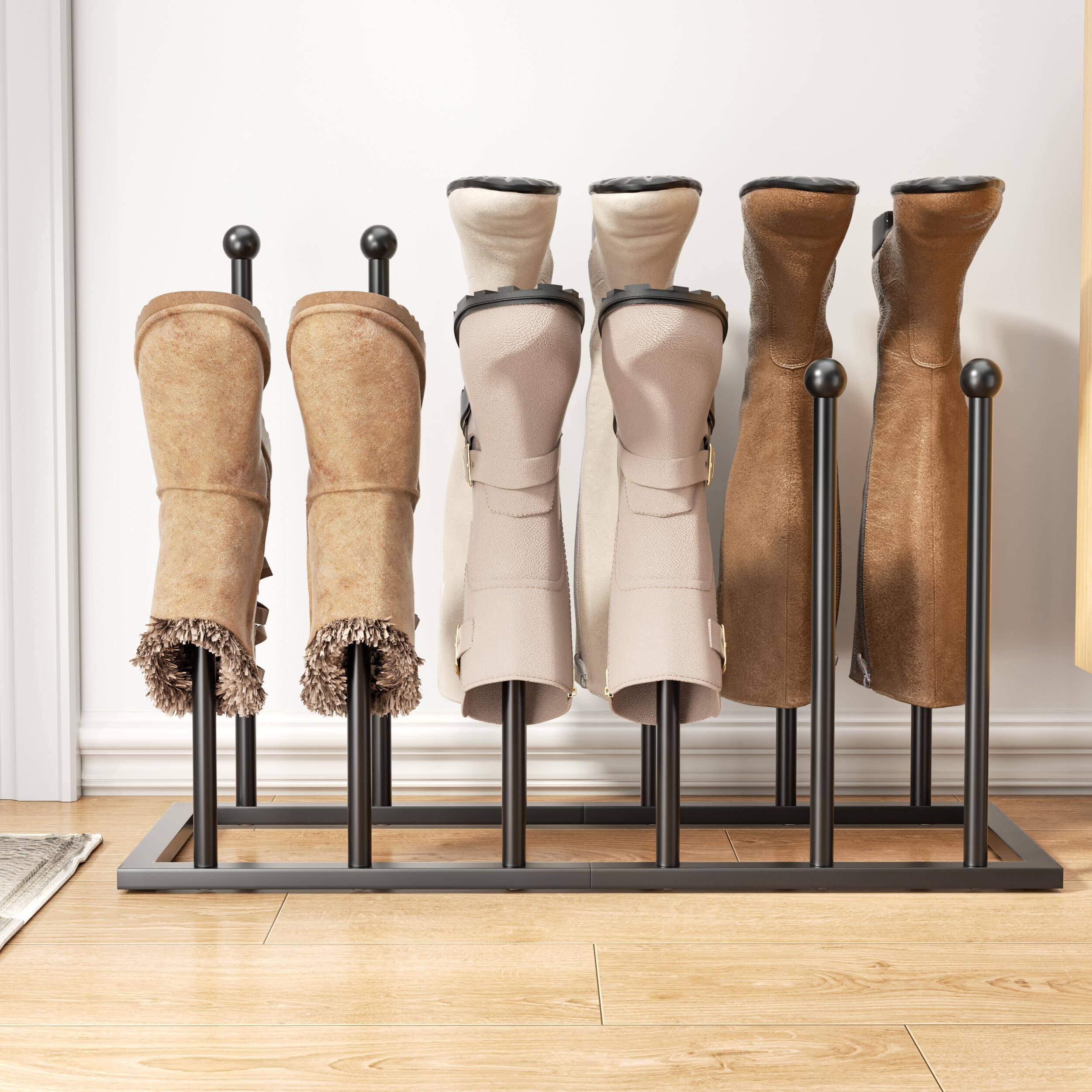 Refined Abode Design Free Standing Shoe Racks Metal Boot Rack Organizer ...