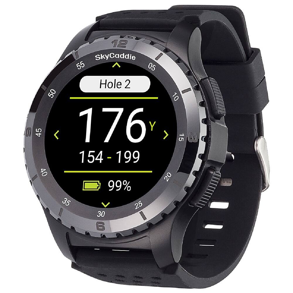 Alt View 2. SkyCaddie - TourBook Golf GPS Smartwatch - Black.