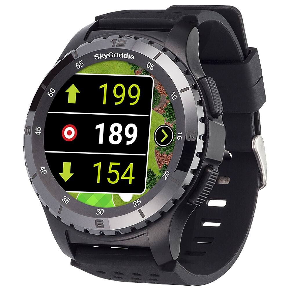 Left View: SkyCaddie - TourBook Golf GPS Smartwatch - Black