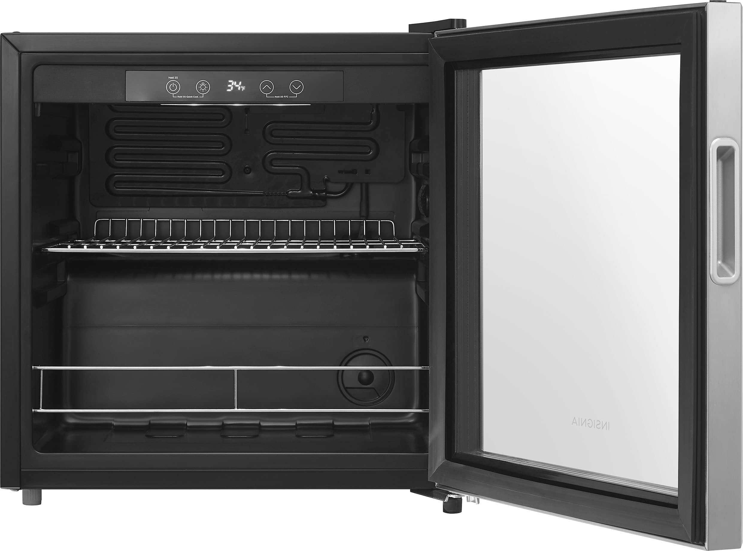 Alt View 11. Insignia™ - 48-Can Beverage Cooler - Stainless Steel.