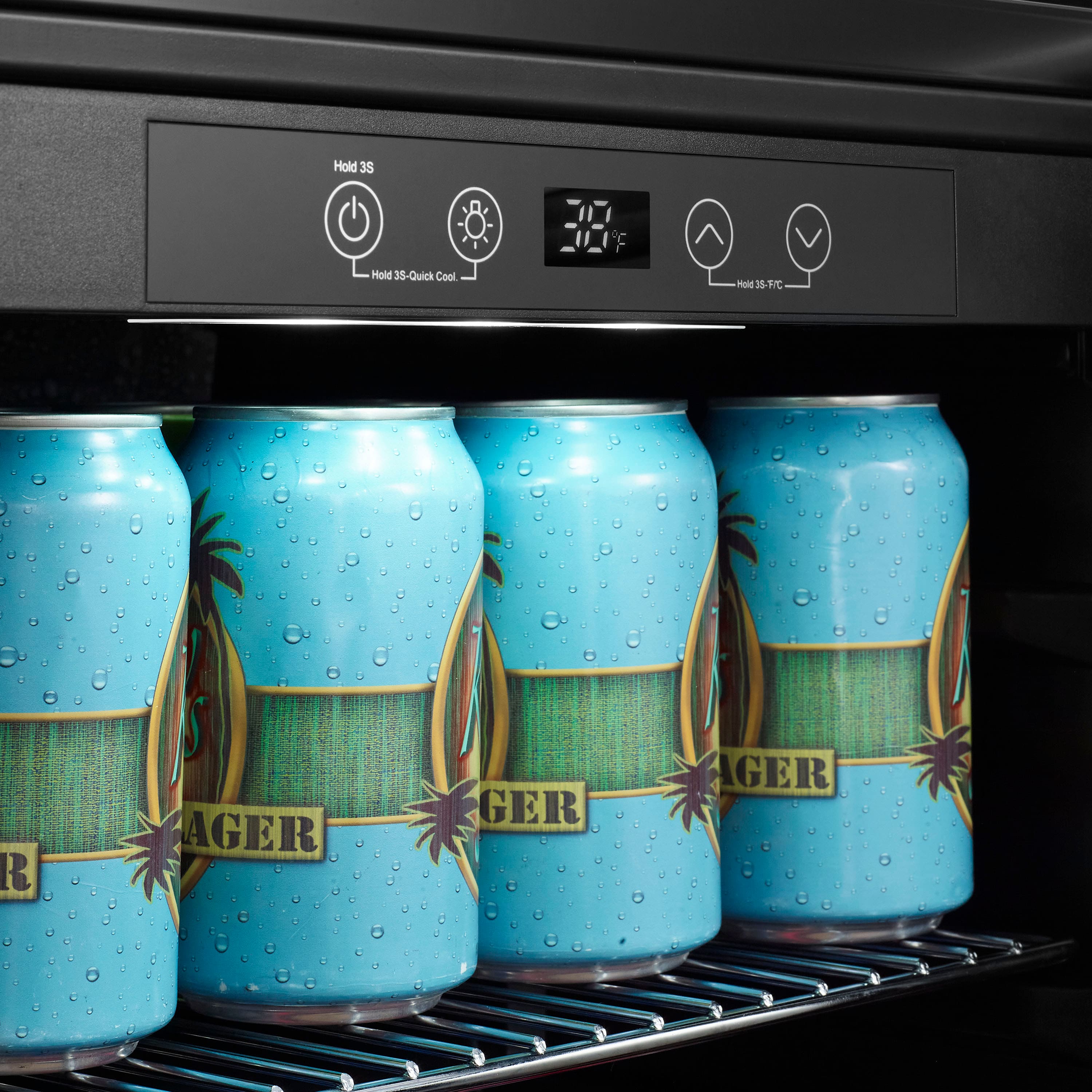 Alt View 13. Insignia™ - 48-Can Beverage Cooler - Stainless Steel.