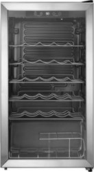 Insignia™ - 29-Bottle Wine Cooler - Stainless steel - Front_Zoom