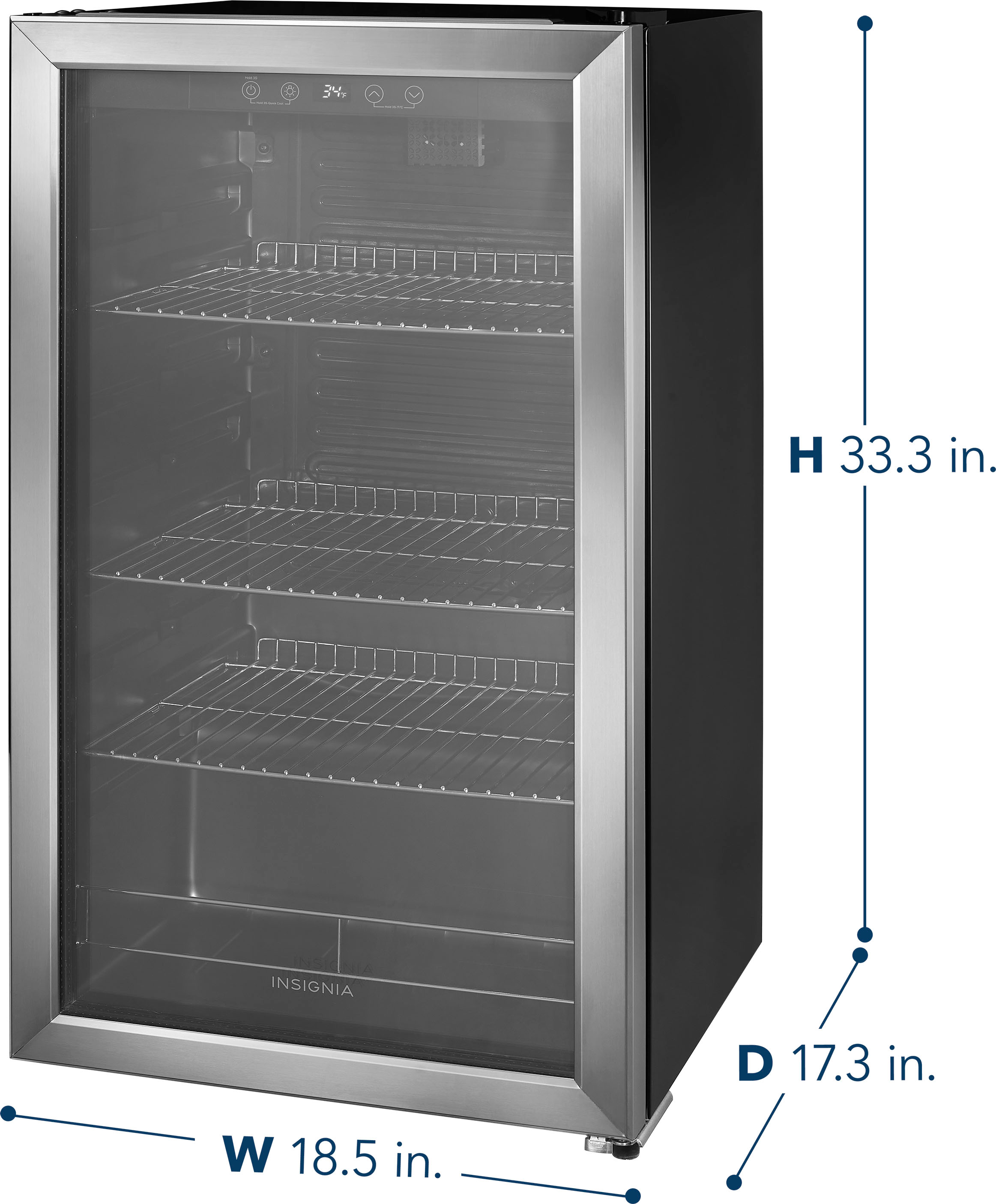Insignia™ 165-Can Built-In Beverage Cooler Stainless Steel NS-BC1ZSS9 -  Best Buy