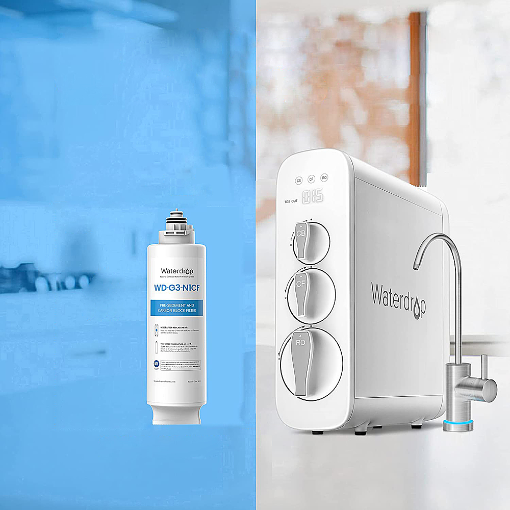 Waterdrop 800GPD Tankless Reverse Osmosis Water Filter with UV Light White  B-BBY-G3P800-W - Best Buy