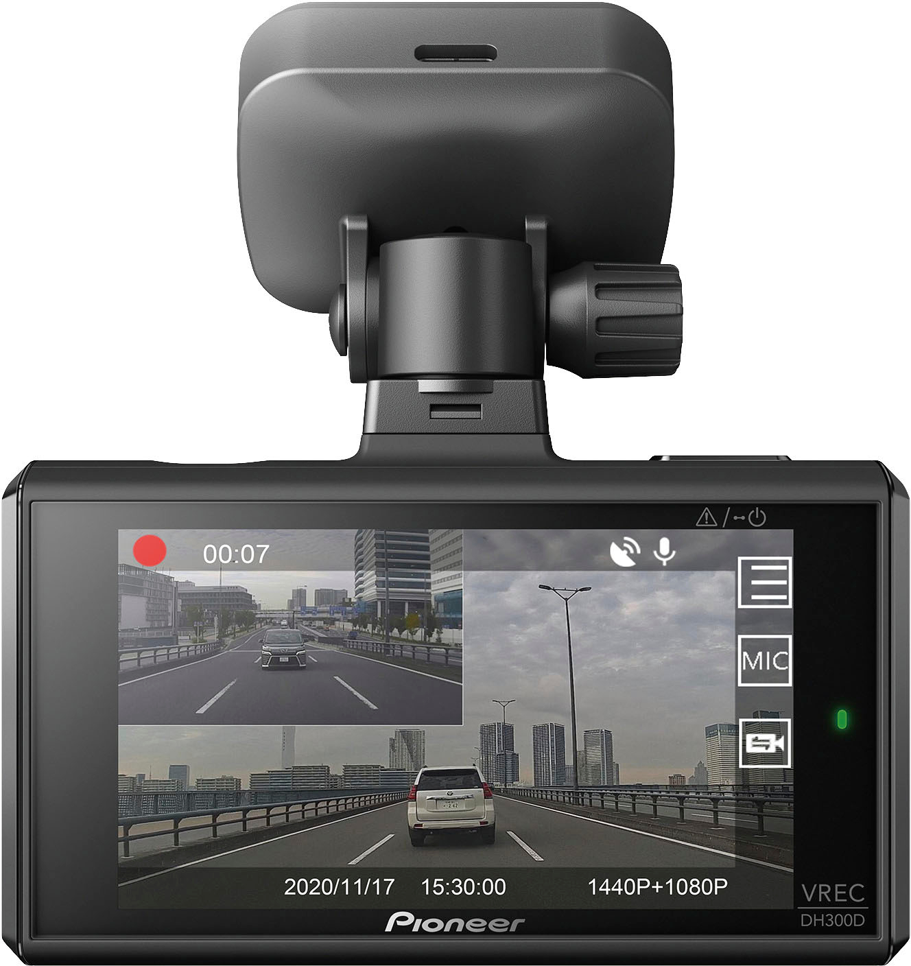 Pioneer 2-Channel 1440P Dash Camera System Black VREC-DH300D - Best Buy