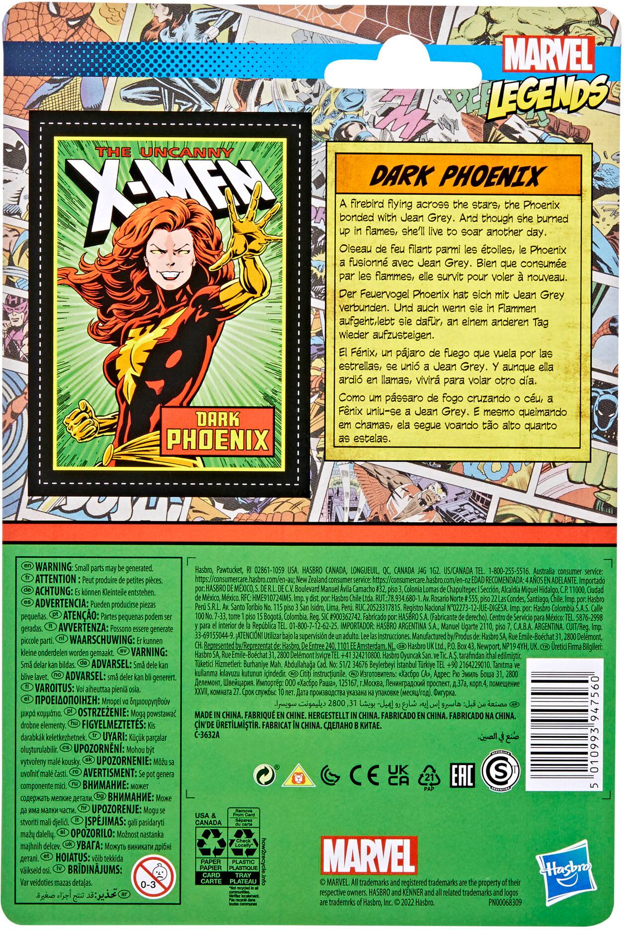 Left View: Hasbro Marvel Legends Retro 375 Dark Phoenix Figure