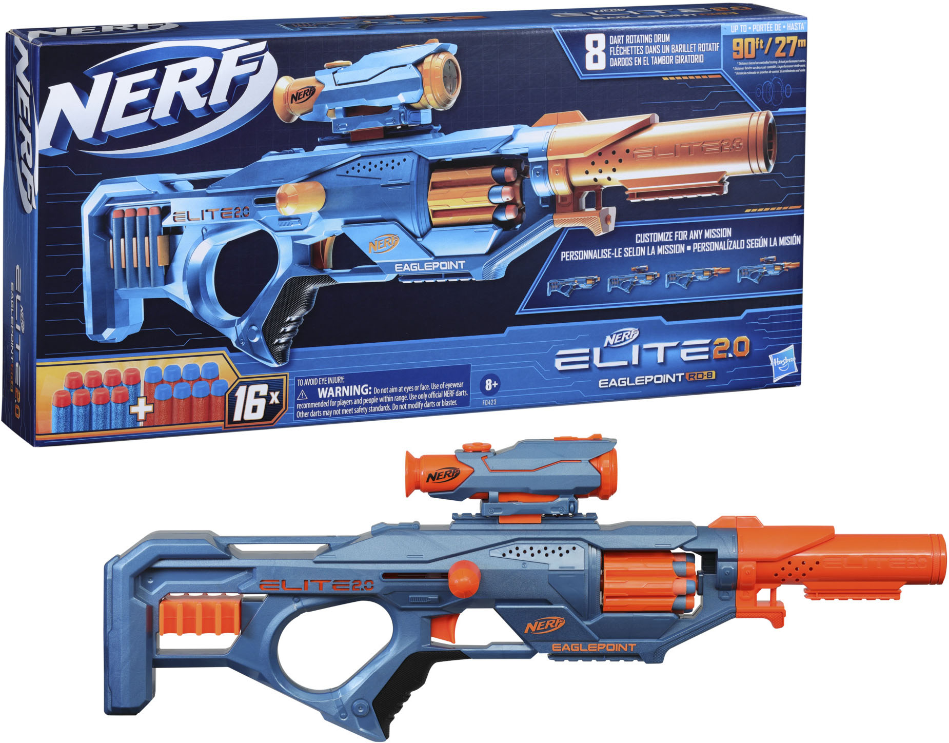 NERF Elite 2.0 Tactical Blaster Set, 3 Blasters and 20 Darts 