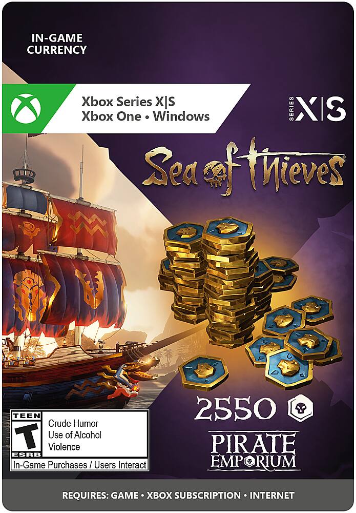 Front. Microsoft - Sea of Thieves – Castaway’s Ancient Coin Pack – 2550 Coins - Multi.