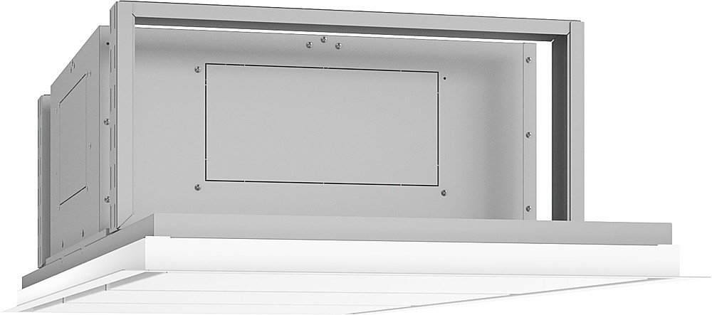 Angle View: Zephyr - Lux 63 in. Convertible Island Range Hood with LED Lights BODY ONLY - White