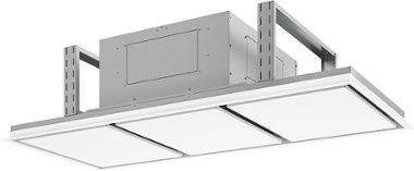 Zephyr - Lux 63 in. Shell Only Island Range Hood with LED Lights - White - Front_Zoom