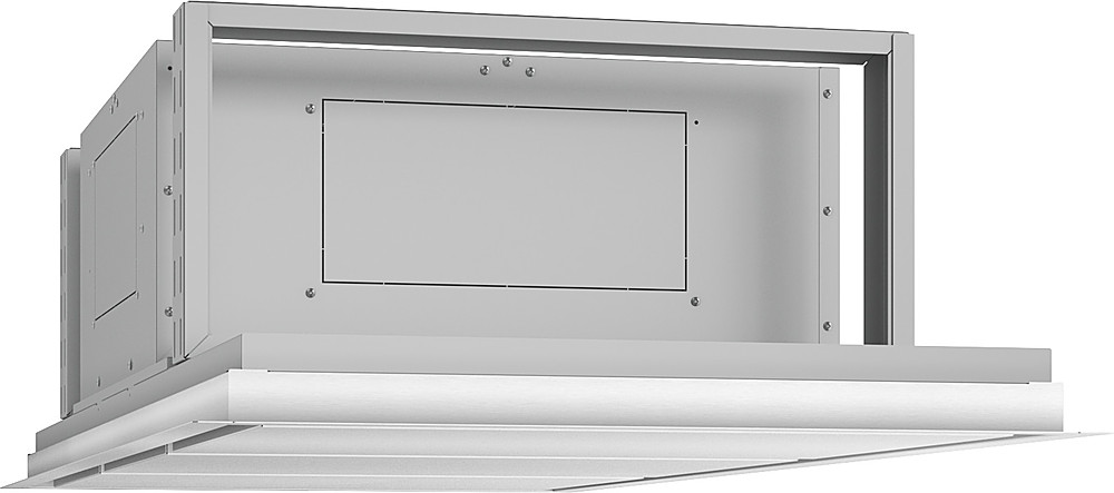 Angle View: Zephyr - Lux 63 in. Convertible Island Range Hood with LED Lights BODY ONLY - Stainless steel