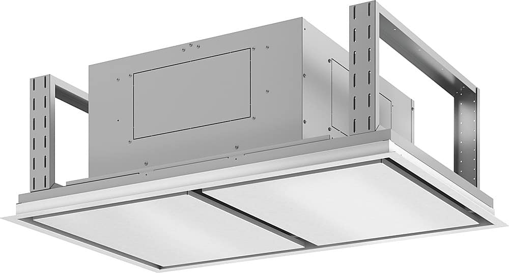 Front. Zephyr - Lux Connect 43 in. Shell Only Island Range Hood with LED Lights - Stainless Steel.