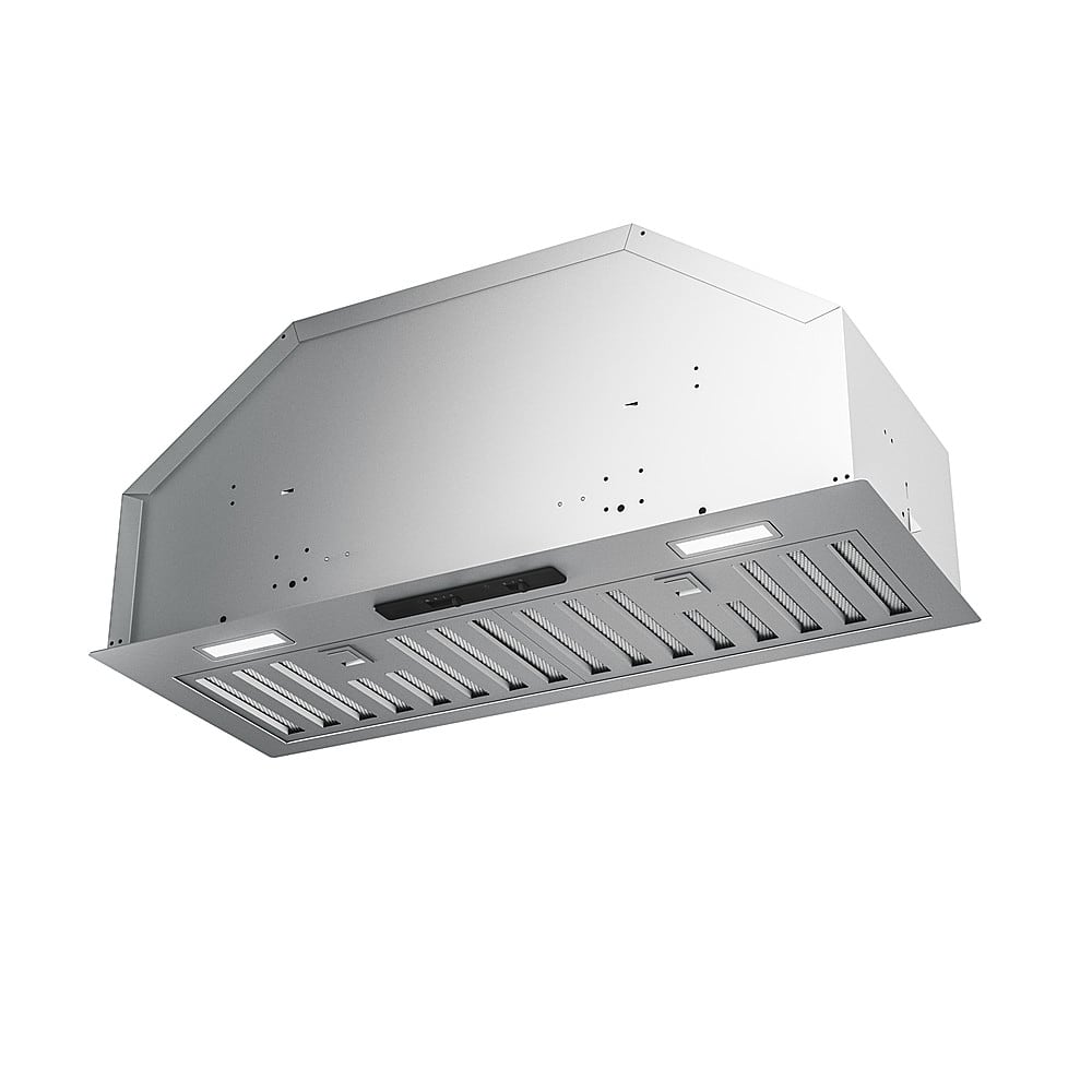 Angle. Zephyr - Tornado I 34 in. 600 CFM Convertible Insert Mount Range Hood with LED Light - Stainless Steel.