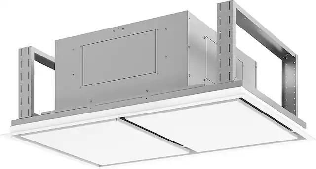 Front. Zephyr - Lux Connect 43 in. Shell Only Island Range Hood with LED Lights - White.