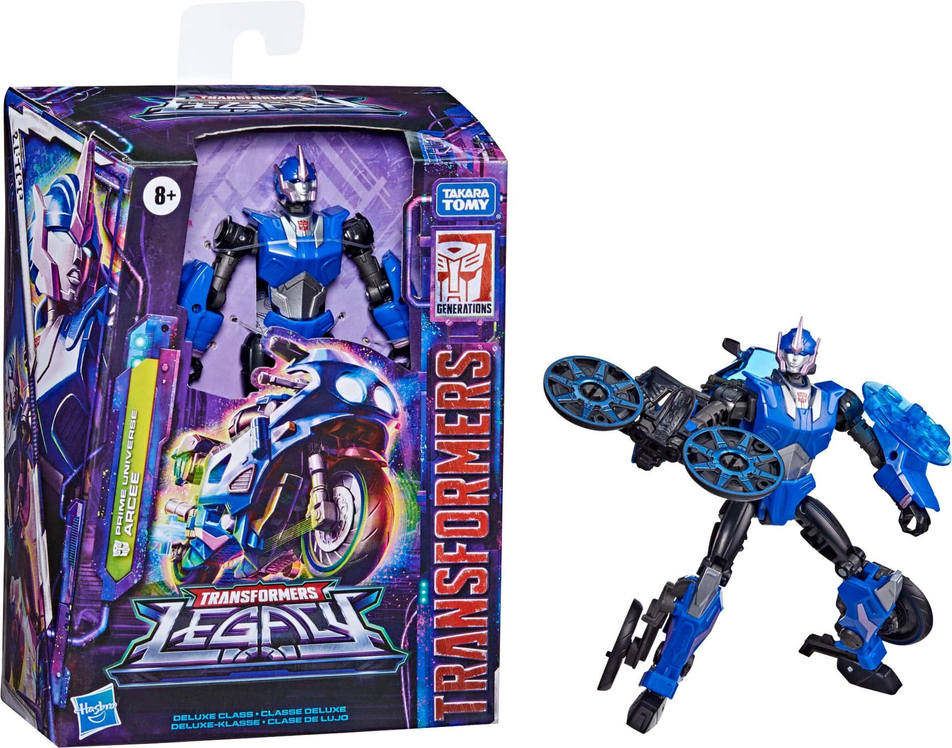 Transformers Toys Generations Legacy Deluxe Prime Universe Arcee Action  Figure - Kids Ages 8 and Up, 5.5-inch