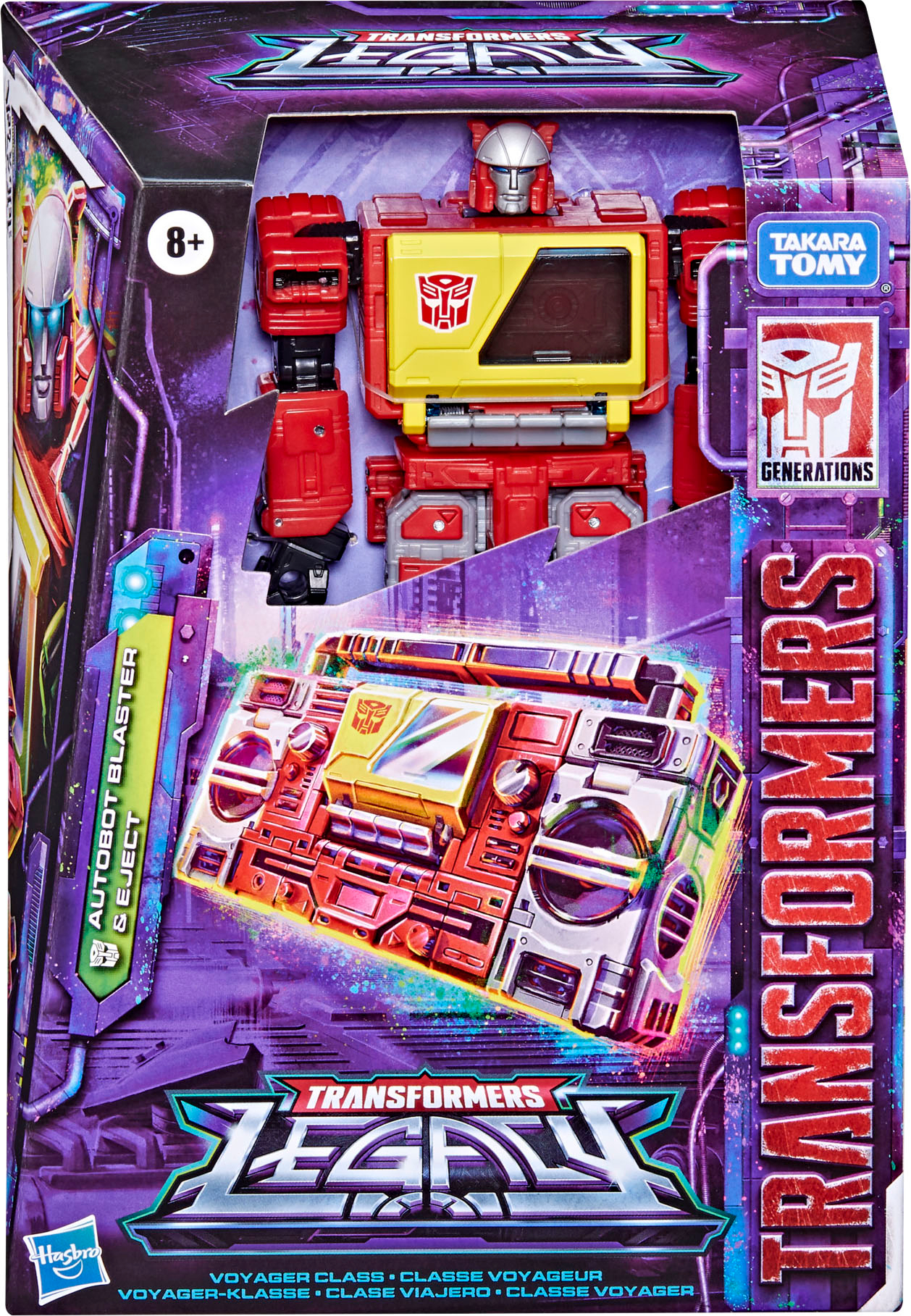 Kids Ages 8 and Up Transformers Toys Generations Legacy Voyager Autobot Blaster & Eject Action Figures 7-inch 