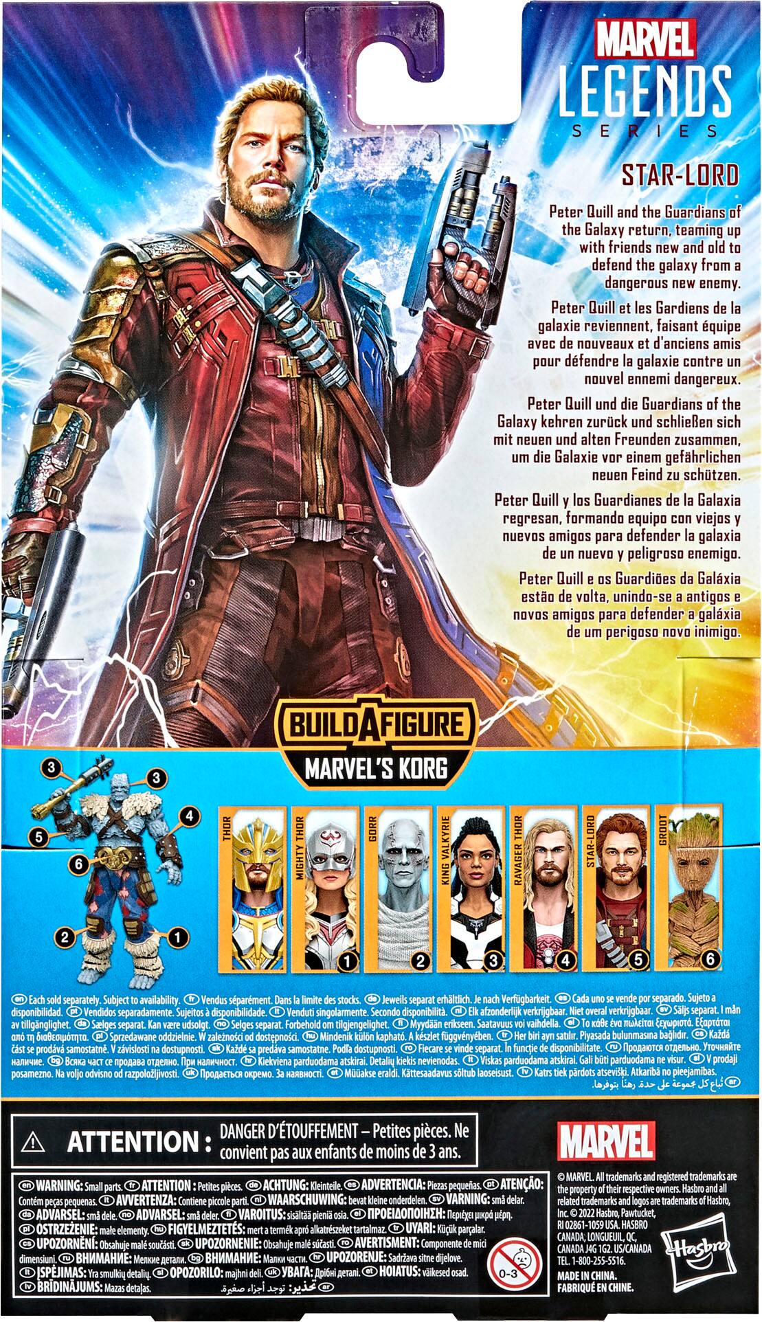 Boneco Star Lord Senhor Das Estrelas Thor 4 Legends F1409