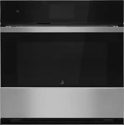 Front. JennAir - 30" Built-In Single Electric Wall Oven - Floating Glass Black.