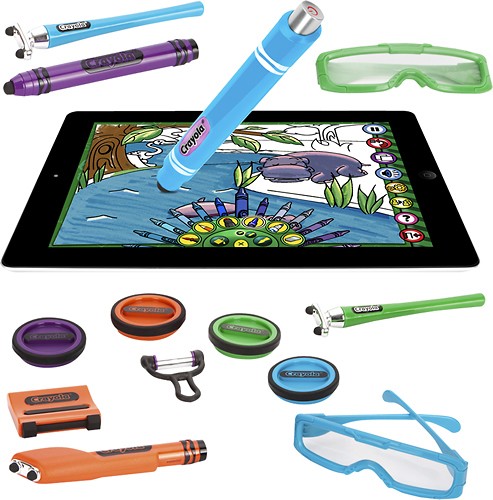 Download Griffin Technology Crayola Digitools Digital Effects Deluxe Kit For Apple Ipad Green Gc35975 Best Buy