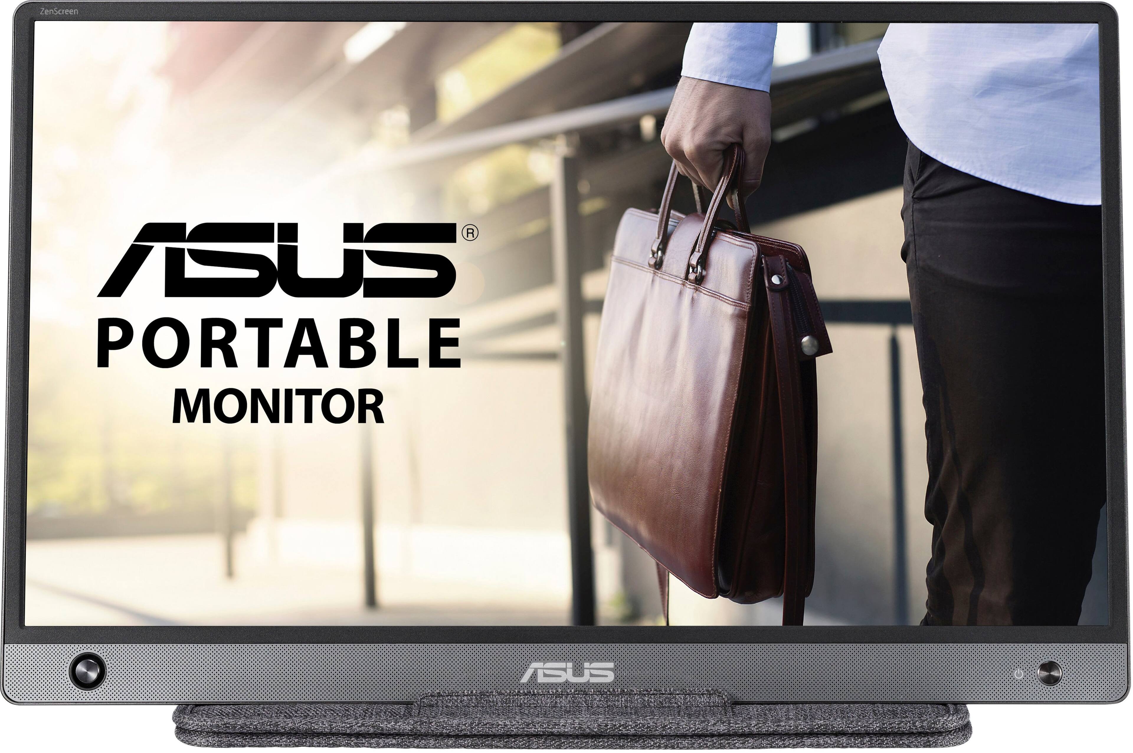 ASUS ZenScreen 16” 16:10 Portable Monitor (MB16QHG) - WQXGA (2560 x 1600),  IPS, 120Hz, 100% DCI-P3, Eye Care, L-shaped kickstand, Tripod Mountable,  USB-C, HDMI, DisplayHDR 400 