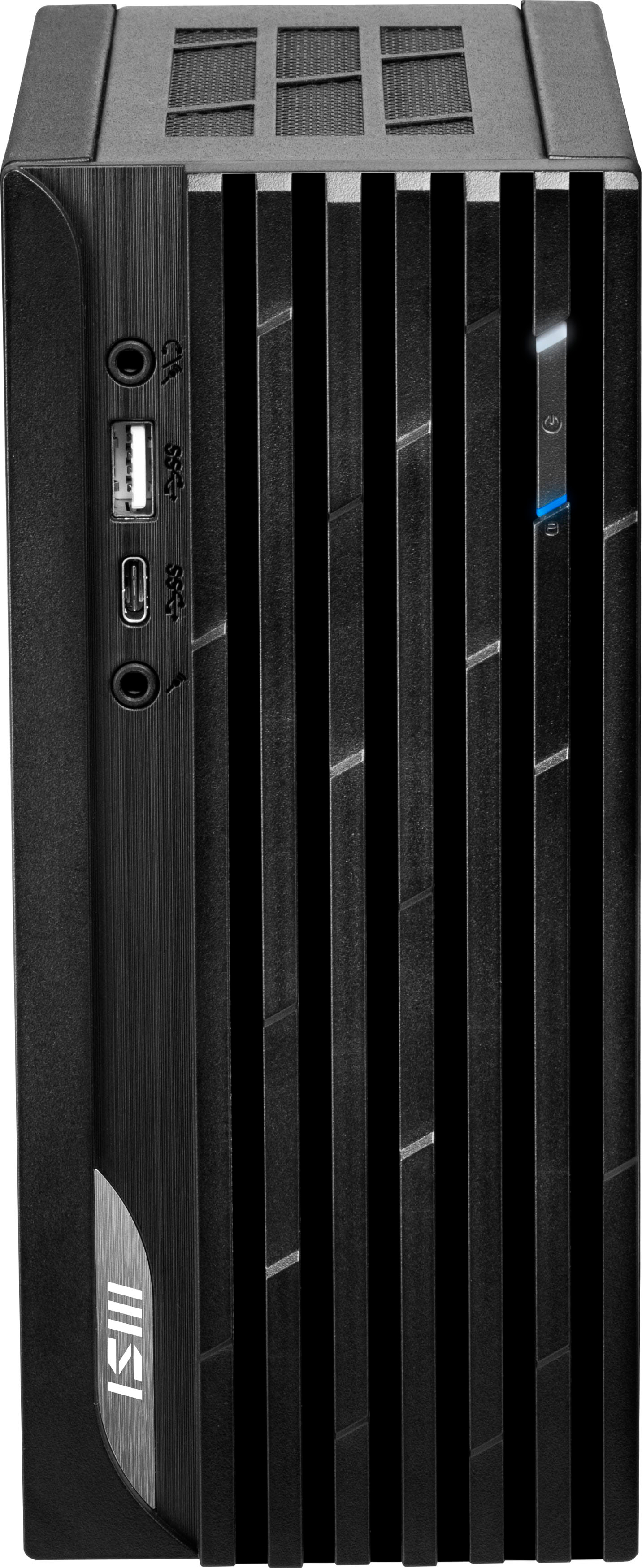 Back View: MSI - DP20ZA Desktop - AMD Ryzen R5 - 16GB Memory - 500GB SSD - Mineral Grey - Black