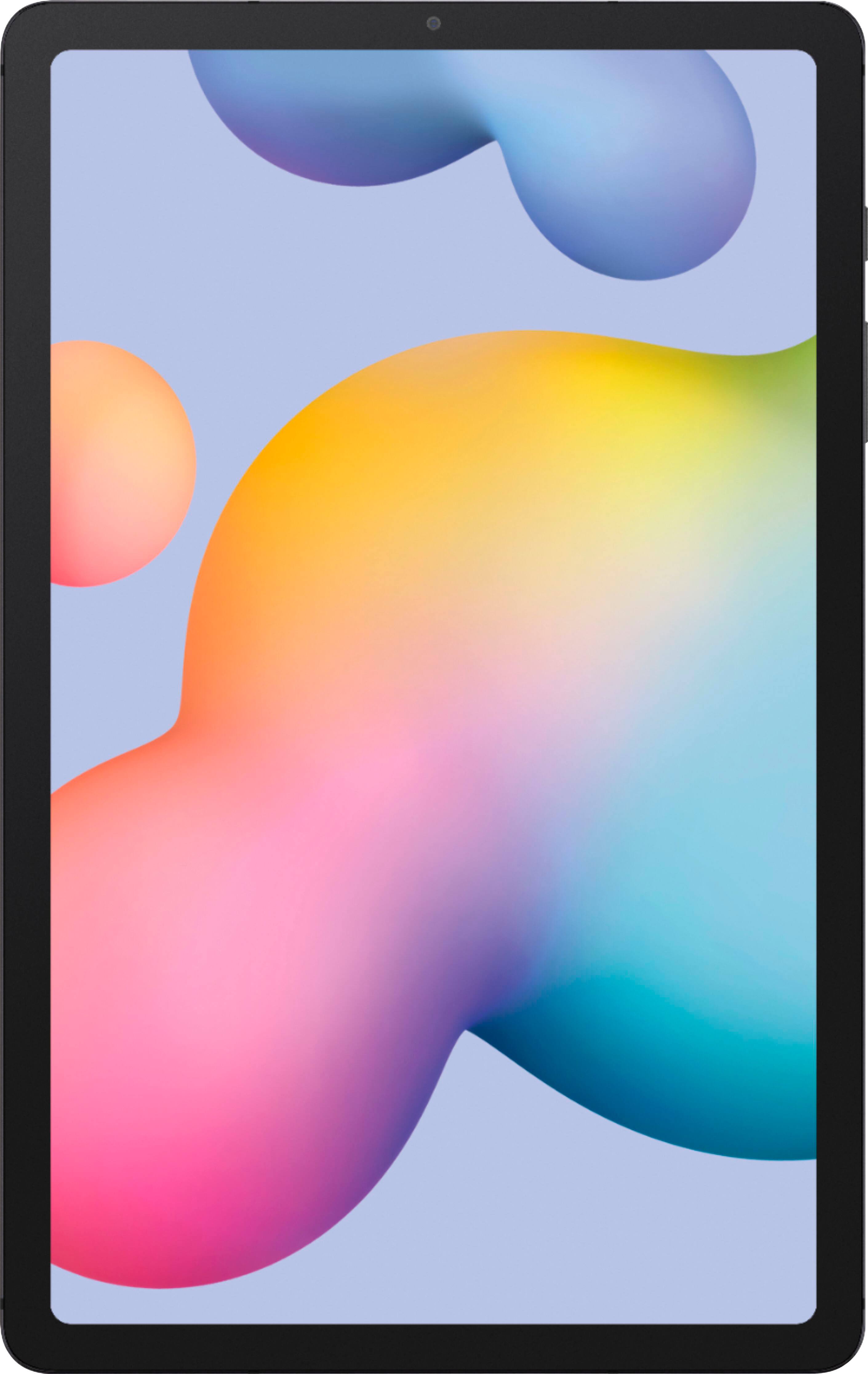 Angle. Samsung - Geek Squad Certified Refurbished Galaxy Tab S6 Lite - 10.4" - 64GB - Oxford Gray.