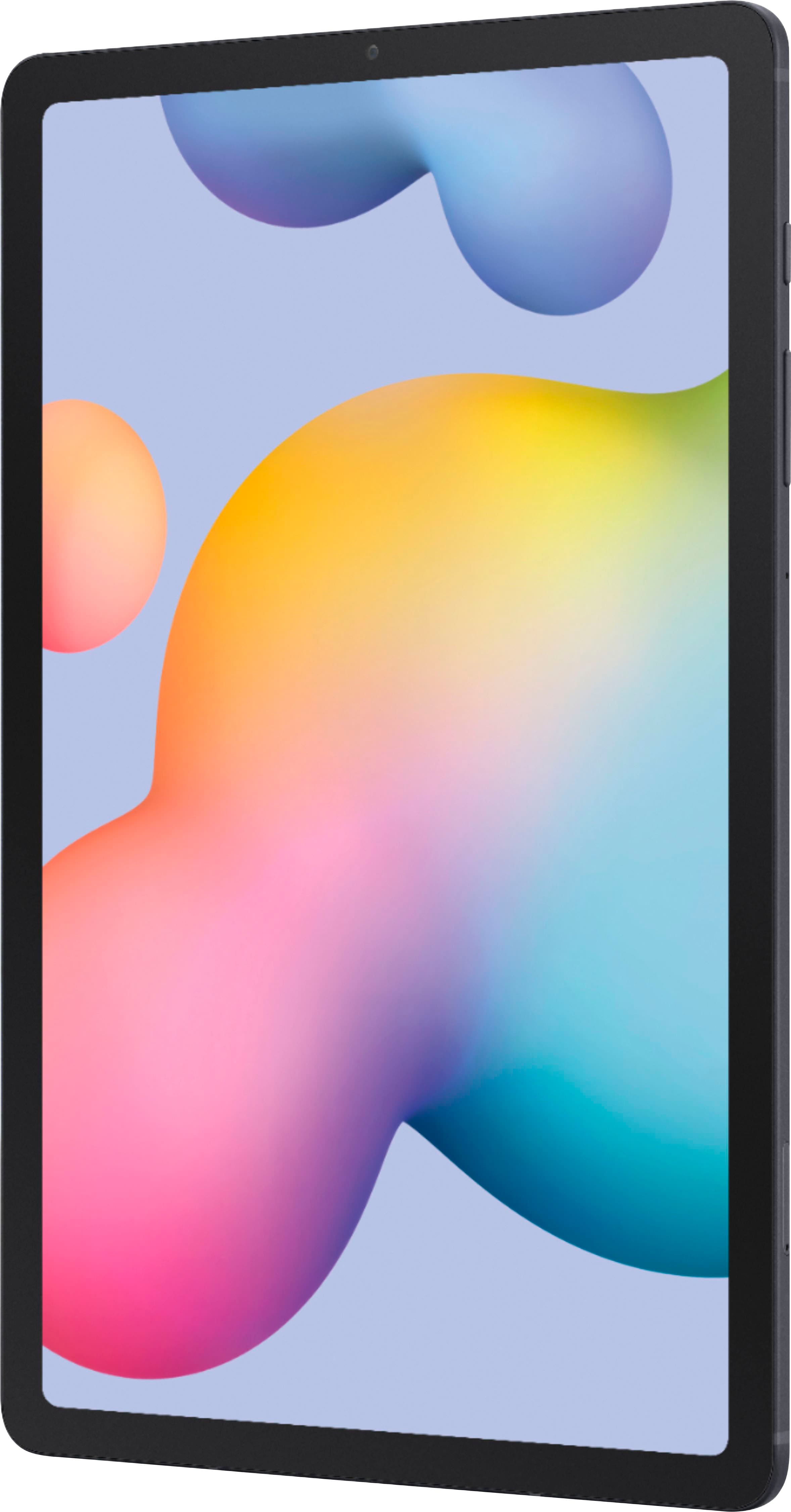 Left. Samsung - Geek Squad Certified Refurbished Galaxy Tab S6 Lite - 10.4" - 64GB - Oxford Gray.