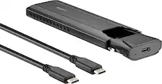 Front. Insignia™ - M.2 NVMe to USB-C SSD Enclosure.