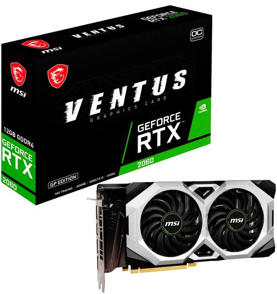 MSI NVIDIA GeForce RTX 2060 Ventus GP 12GB OC GDDR6 PCI