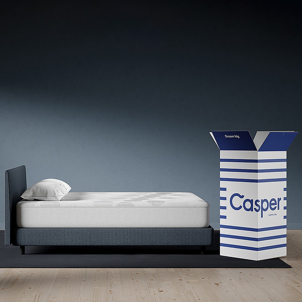 Angle View: Casper Original Hybrid Mattress, Full - Gray