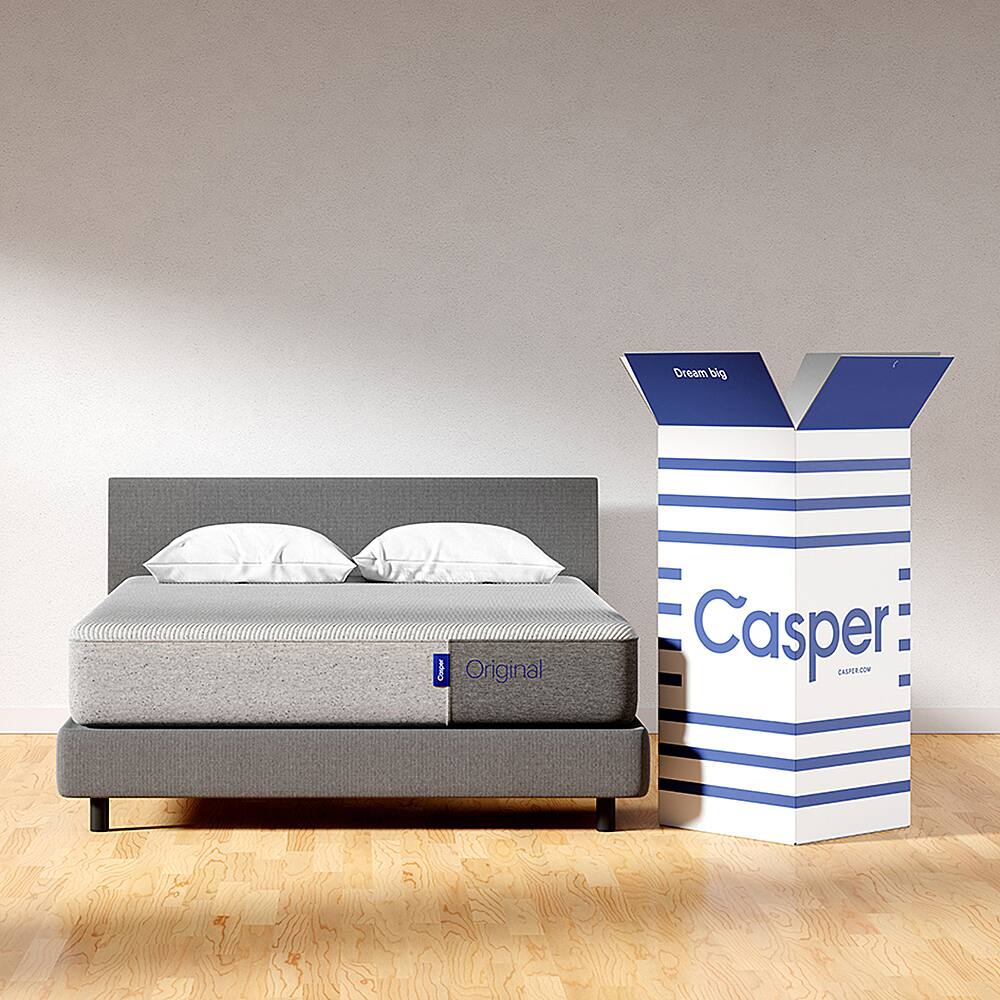 Front. Casper - Original Foam Mattress, Twin XL - Gray.