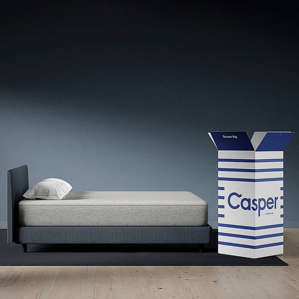 Left. Casper - Original Foam Mattress, Twin XL - Gray.