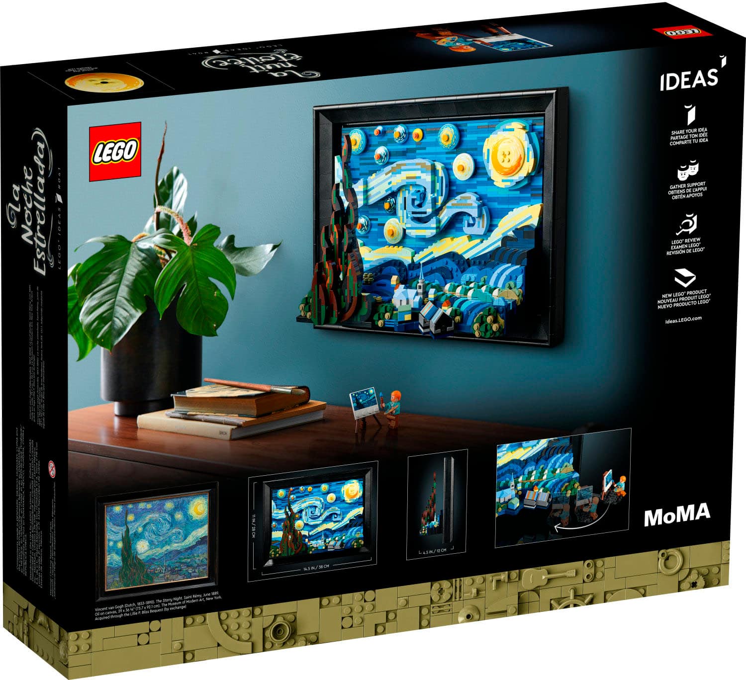 Alt View 11. LEGO - Ideas Vincent van Gogh The Starry Night 21333 Toy Building Kit (2,316 Pieces).